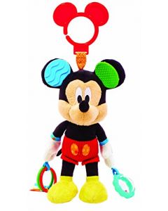 Brinquedo de Pelúcia Mickey Mouse com Chocalho, Textura Enrugada, e Mordedores e Anéis Texturizados, 
