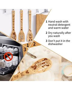 Colheres de Madeira Bambu (6 peças)