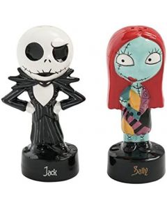 Conjunto de sal e pimenta Jack and Sally do Estranho Mundo de Jack e Sally.