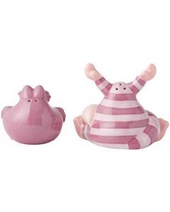 Saleiro e pimenteiro de gato de Cheshire Disney Alice no País das Maravilhas.