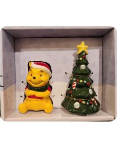 Saleiro e pimenteiro Edição de Natal ursinho Pooh.