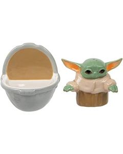 Saleiro e pimenteiro empilhável Baby Yoda Star Wars Mandalorian
