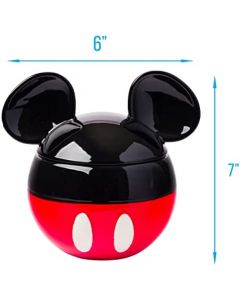 Silver Buffalo Disney Mickey Mouse Icon esculpido 3D pintado à mão em cerâmica lanche pote de biscoito (pequeno)